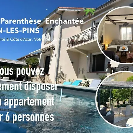 Tres Beau Lumineux Dans Avec Piscine Lägenhet Juan-les-Pins